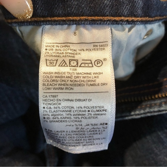 Old Navy curvy boot cut medium wash stretchy denim slight flare size 8 - Picture 5 of 6